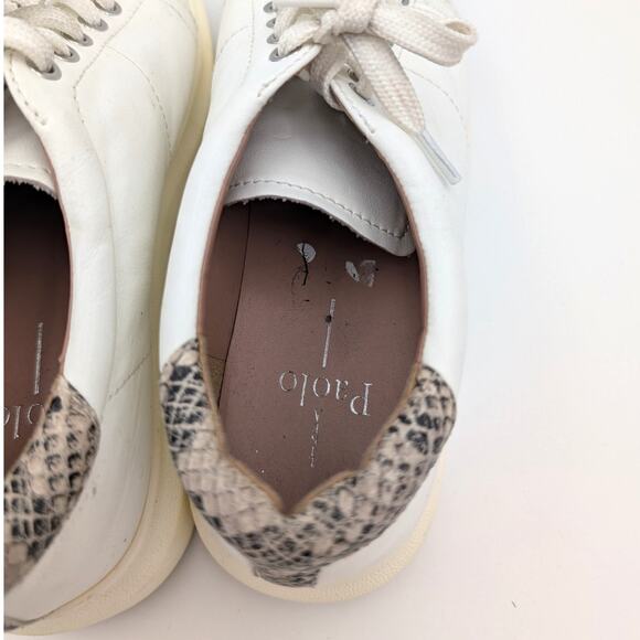 Linea Paolo Kelsey Platform Sneaker Women’s White Snakeskin Size US8.5M EU39 - Picture 8 of 11